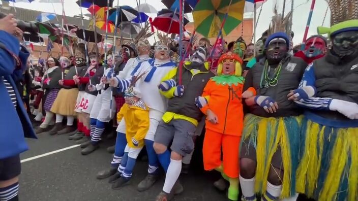 Premiers chahuts de la saison du carnaval de Dunkerque, à Cappelle-la-Grande