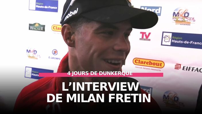Réaction de Milan Fretin vainqueur de la première étape des 4 Jours de Dunkerque