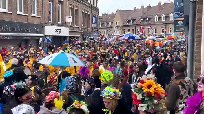 Bergues : la bande des berguenards défile