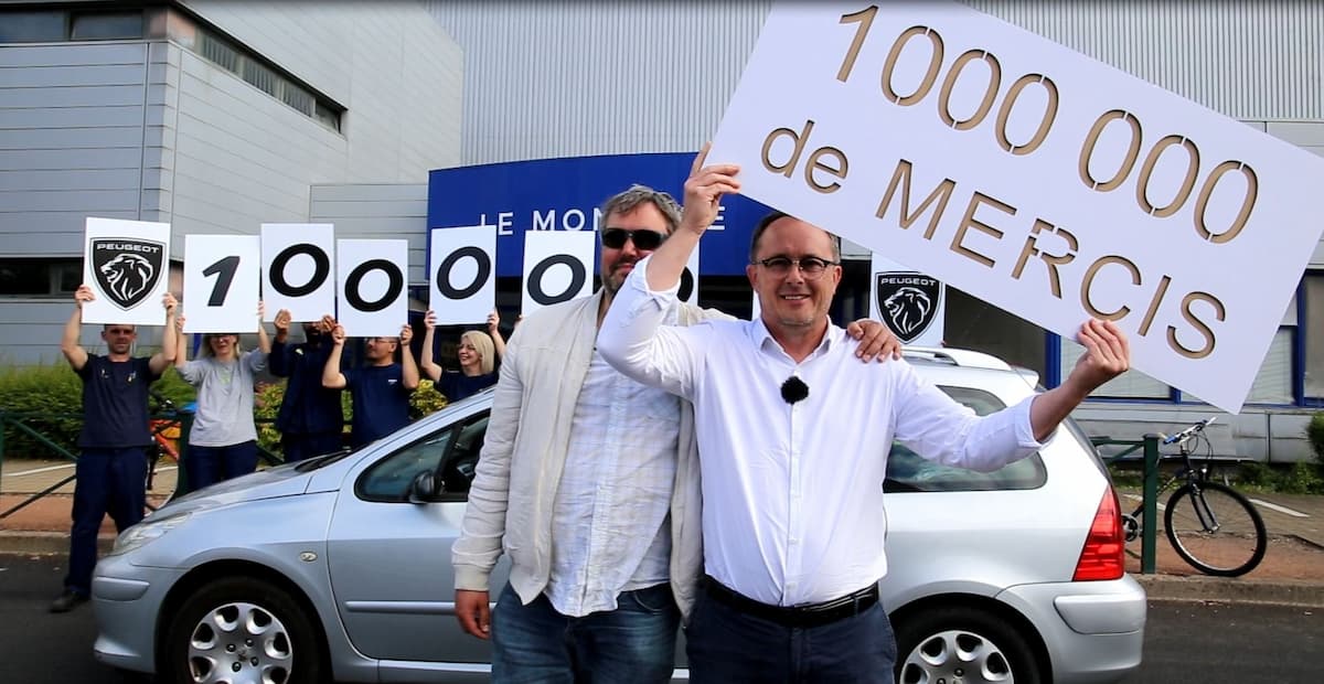 Une Peugeot 307 de 2006 va franchir le million de kilomètres à Sochaux