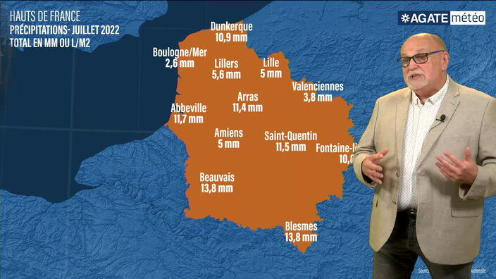 "On peut dire que le mois de juillet a été aride" Patrick Marlière, Agate Météo