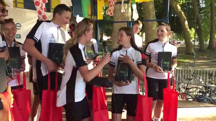 Arrivée des jeunes du Tour de France à Abbeville