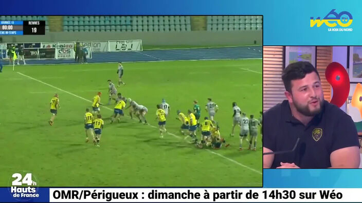 OMR - Périgueux : dimanche rugby dès 15h sur Wéo !