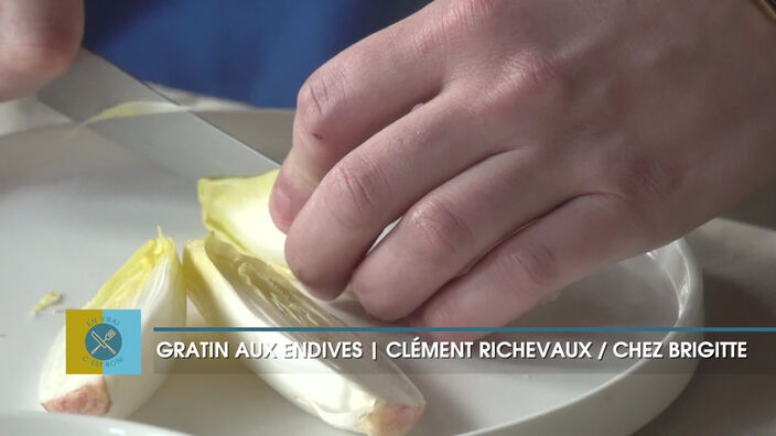 Une recette (moderne) du gratin d’endives avec Clément Richevaux, du restaurant Chez Brigitte