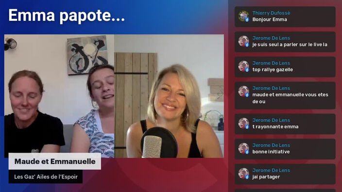 Emma papote avec Maude et Emmanuelle "Les Gaz' Ailes de l'Espoir"