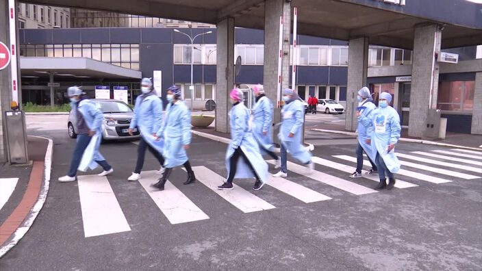 Images : grève des infirmiers anesthésistes à Dunkerque