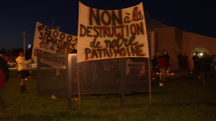 Manifestation pour la sauvegarde des chalets de Blériot plage