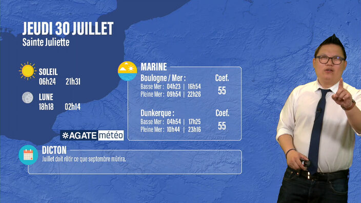 Météo des Hauts-de-France du 30 juillet 2020 