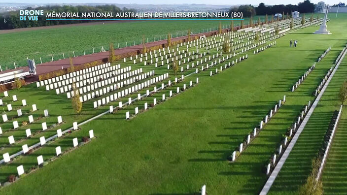 Drone de vue : le mémorial australien de Villers-Bretonneux