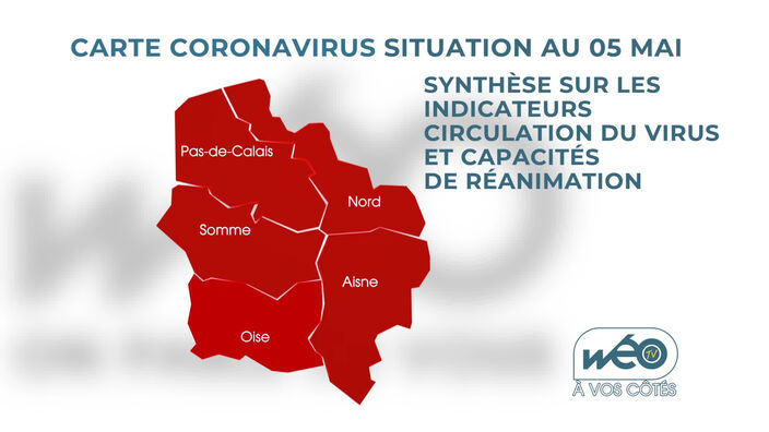 Coronavirus : la carte de la situation sanitaire pour le 5 mai