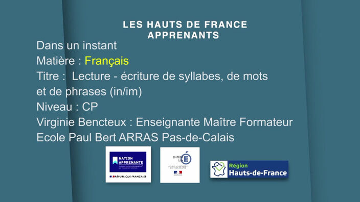 CP | Français | Lecture, écriture de syllabes, de mots et de phrases (in/im)