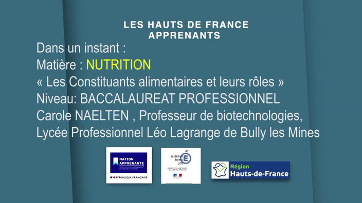 BAC PRO | Nutrition | Les constituants alimentaires et leurs rôles