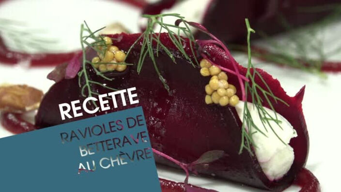 Les ravioles de betterave de Lise Vermeersch du restaurant “Sot-l’y-laisse” a Hem (59)