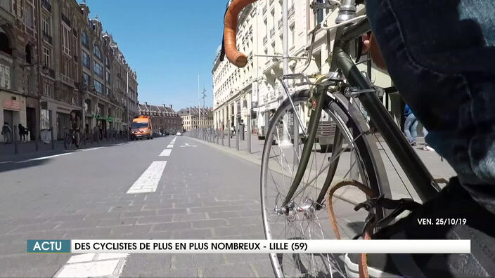 A Lille les cyclistes sont de plus en plus nombreux