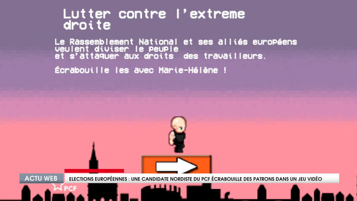 Elections Européennes : une candidate nordiste du PCF écrabouille des patrons dans un jeu vidéo