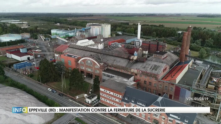 Eppeville (80) : Manifestation contre la fermeture de la sucrerie