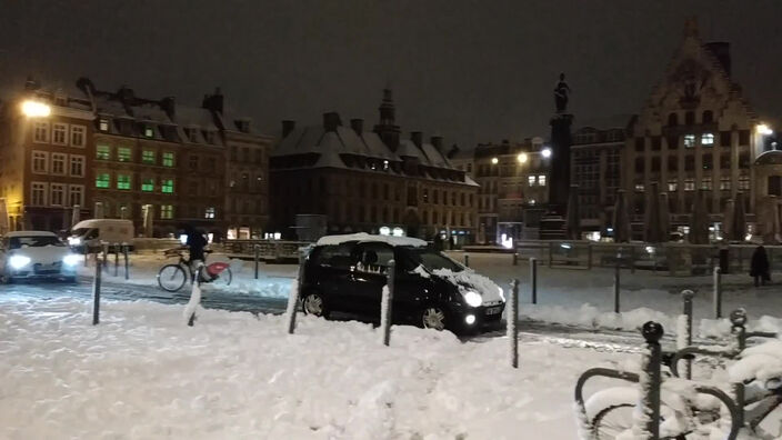 La neige ce matin à Lille et dans la région