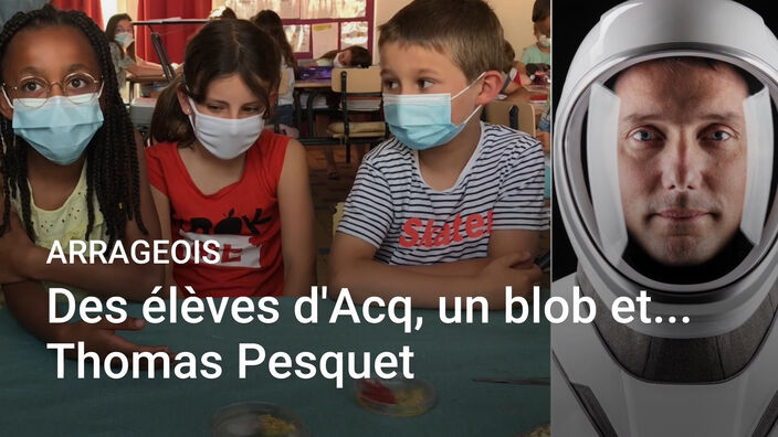 Des élèves, un blob et Thomas Pesquet à Acq, près d'Arras