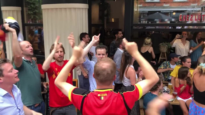 Victoire des diables contre le Danemark : ambiance d'après match à Bruxelles