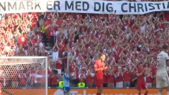 Euro : Superbe minute d’applaudissements pour Christian Eriksen!