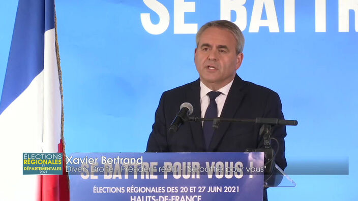 Régionales 2021 : "Nous avons fait reculer le RN" Xavier Bertrand s'exprime après sa victoire