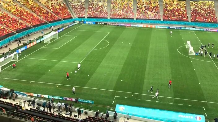 EURO 2021 - Entraînement équipe de France à Bucarest à la veille de Suisse - France le 27 juin 2021