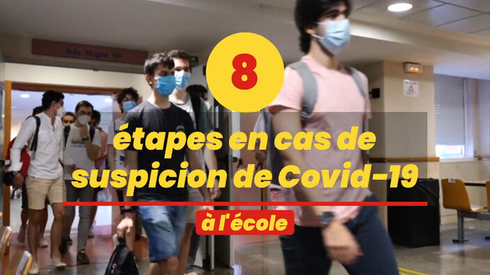 Les 8 étapes en cas de suspicion de Covid-19 à l'école