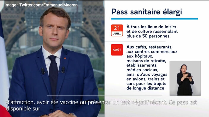 Emmanuel Macron annonce l'extension du pass sanitaire et des tests PCR payants à l'automne