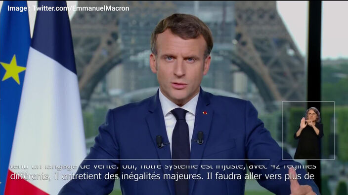Emmanuel Macron "Nous devrons engager dès que les conditions sanitaires seront réunies la réforme des retraites."