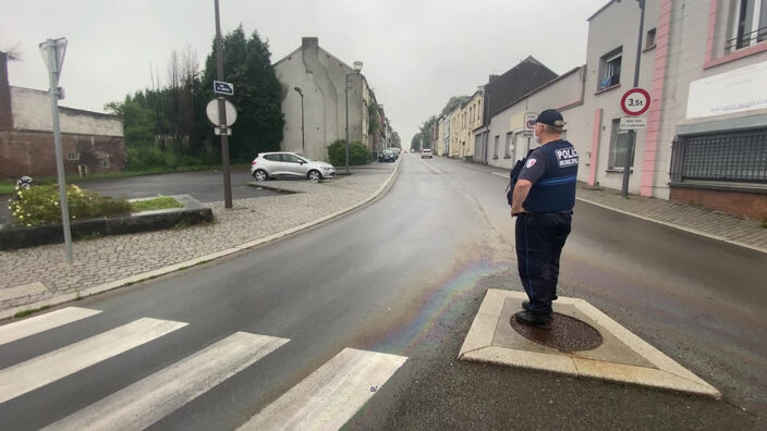 Une nappe d'hydrocarbures sur les routes de Maubeuge et Louvroil
