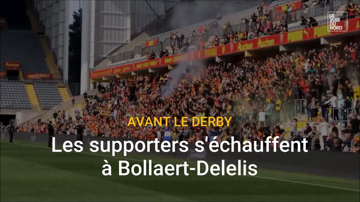 Derby Lens - Lille : l'entraînement du RC Lens à Bollaert