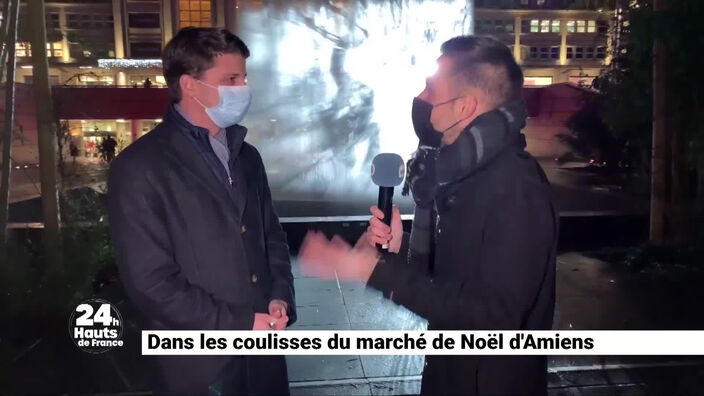 Noham au marché de Noël d’Amiens