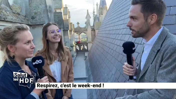 Sur le toit de la cathédrale d'Amiens