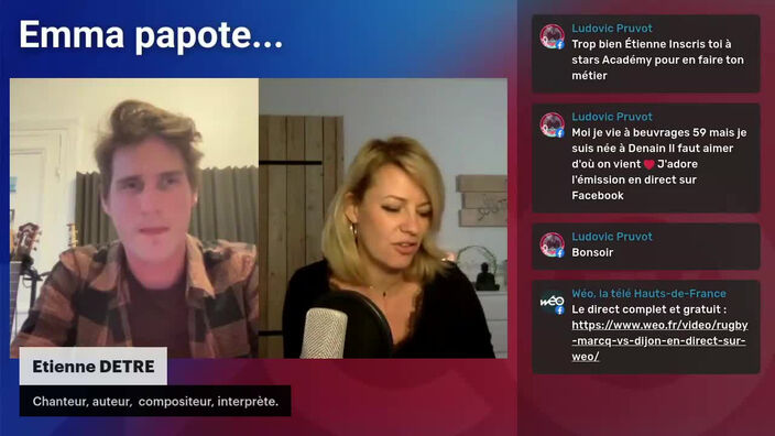 Emma papote avec Etienne Détré, chanteur, auteur, compositeur, interprète