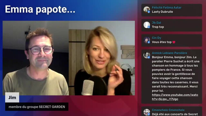 Emma papote avec Jean Marie CARLIER, sapeur pompier professionnel