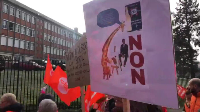 Abbeville : la cortège est en route contre les retraites