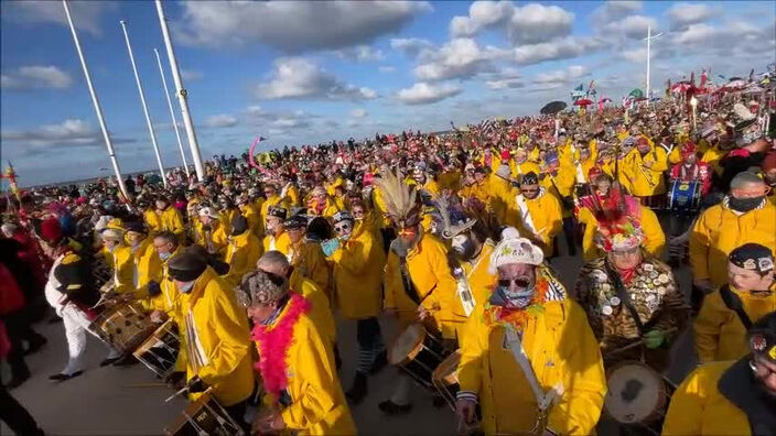 Carnaval de Dunkerque: une journée dans la bande de Malo-les-Bains