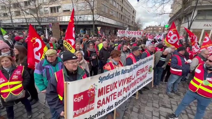 Valenciennes : huitième manifestation contre la réforme des retraites