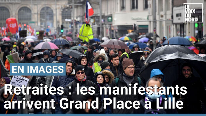 Replay. Contre la réforme des retraites, le cortège passe à Lille sur la Grand Place - 15 mars 2022