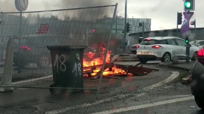 Blocage en cours à Lille au niveau du pont de Fives