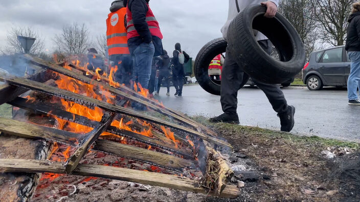 Retraites : Blocage de la zone industrielle nord d'Amiens