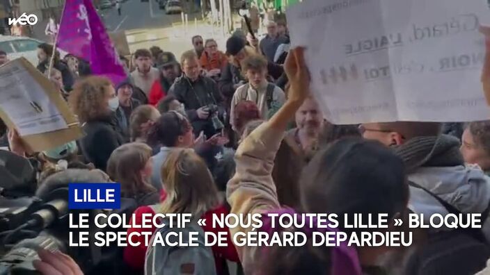 Lille : des militantes féministes bloquent le spectacle de Gérard Depardieu