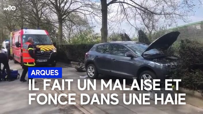 Arques : un automobiliste fonce dans une haie après un malaise au volant