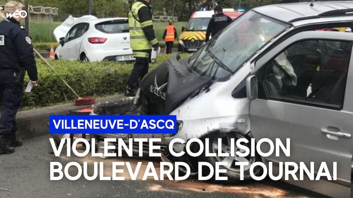 Accident boulevard de Tournai à Villeneuve-d'Ascq