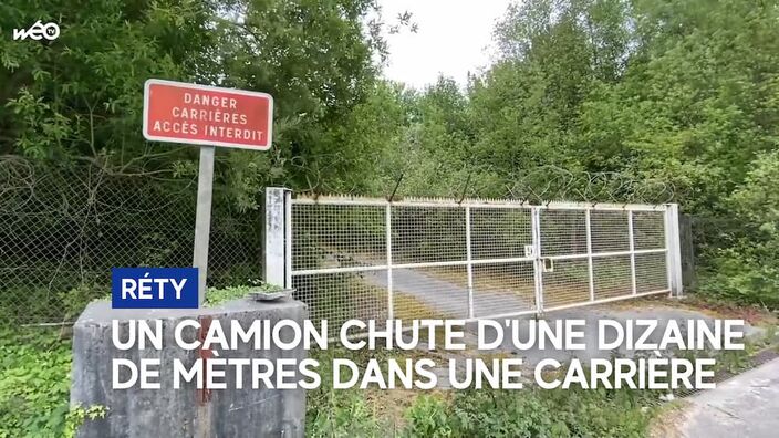 Réty : un camion chute de 10 mètres dans une carrière, un gros dispositif de secours déployé