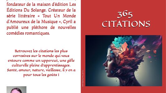 Sortie du nouveau livre de Cyril Van Eeckhoutte, dont le titre est : « 365 citations pour booster les neurones. » Avec Les éditions Du Solange.