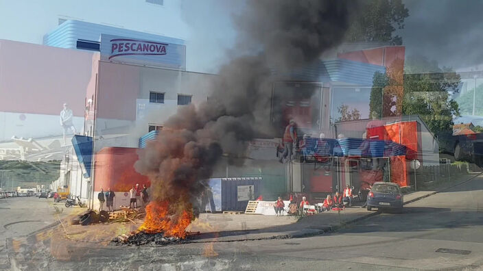 Grève des salariés de l'usine Pescanova à Boulogne-sur-Mer