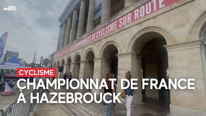 Derniers préparatifs du championnat de France de cyclisme à Hazebrouck