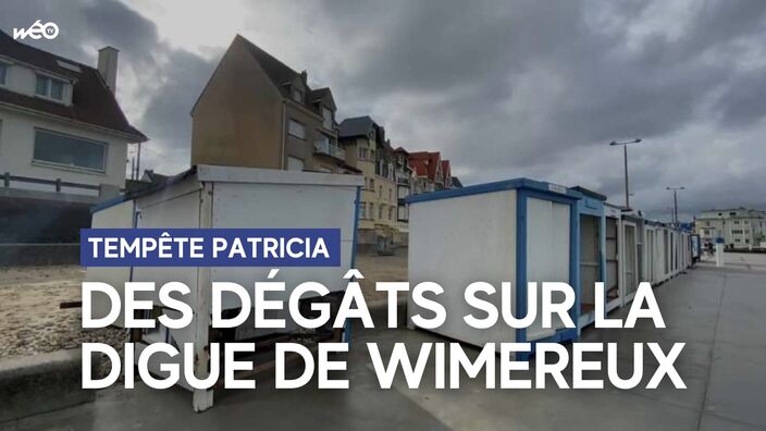 Tempête Patricia: de nombreux dégâts sur la digue de Wimereux