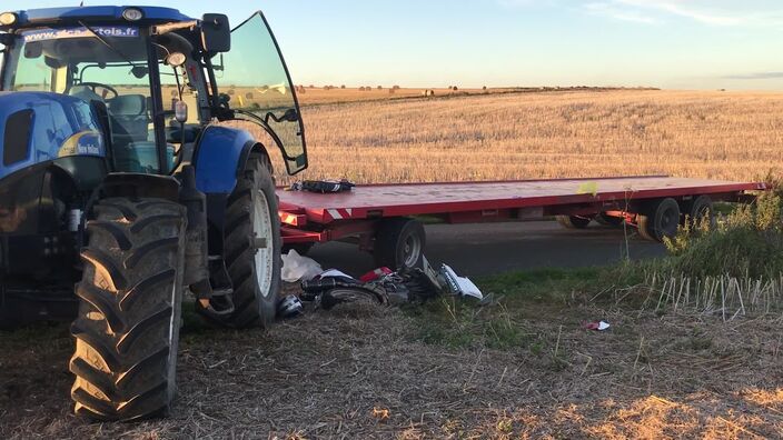 Dohem : grave accident entre une moto et un tracteur